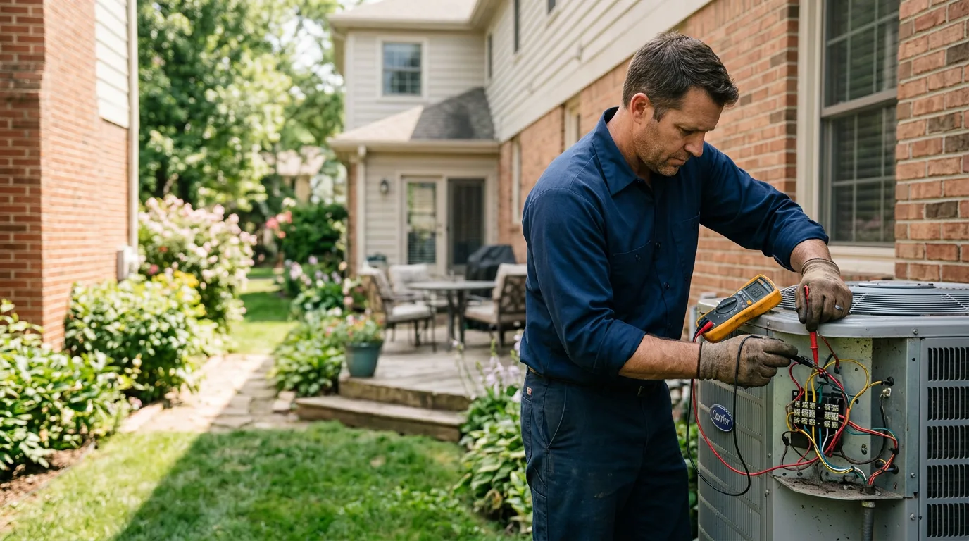 HVAC technician working near Blooming Prairie, MN